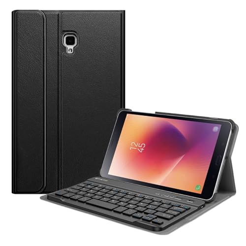 Fintie Keyboard Case for Samsung Galaxy Tab A 8.0 2017 Model T380/T385, Smart Slim Shell Stand Cover with Detachable Wireless Bluetooth Keyboard, Black