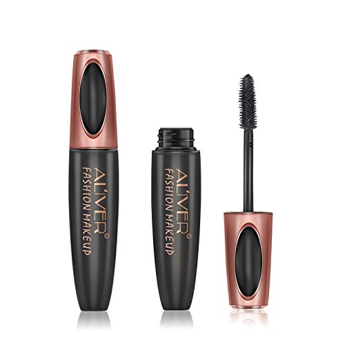 4D Silk Fiber Lash Mascara Impermeable Extra Long Lash Volumen Más Grueso Sin Grumos Larga Duración Todo el Día Lujosas Pestañas Negro