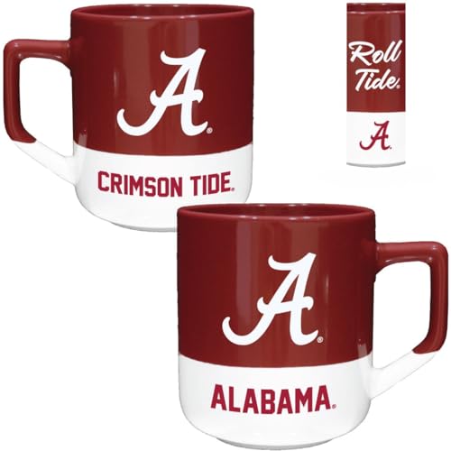 RFSJ Alabama Crimson Tide Ceramic 20 oz Campus Colors Mug Official Team Logo Coffee Cup Handwash Recommended Includes One Mug