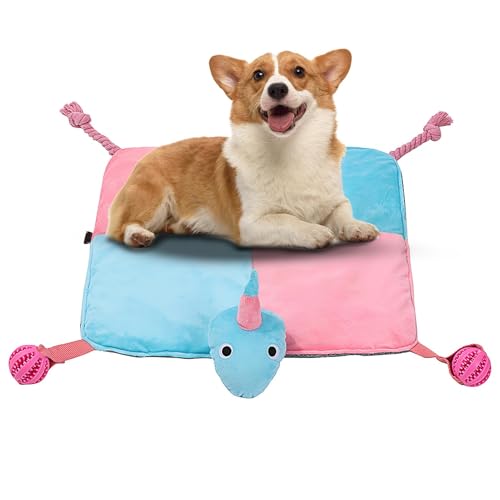 Dog Sniffing Mat, Colorful Bunny Feedings Pad, 47x47x15cm Animals Nose Work Pad, Interactive Slow Feeding Mats for Dog Training