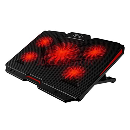 Base para portátil con 5 ventiladores LED ajustable silenciosa miniatura 1