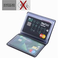 Kartenetui GAMBC® - kreditkartenetui RFID Schutz - Scheckkartenetui - Ec Karten Etui - Ausweistasche - Credit Card Holder - Aus halbfestem Kunststoff für 8 Karten – Ansicht 2