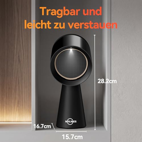 MALMES Mini Dunstabzugshaube,Tragbare Abzugshaube mit 3 Geschwindigkeiten,Mobile Dunstabzugshaube mit Austauschbarem Filter für BBQ,Kochen,Hot Pot,Camping,Wohnmobil,Küche,Wohnung, Schwarz