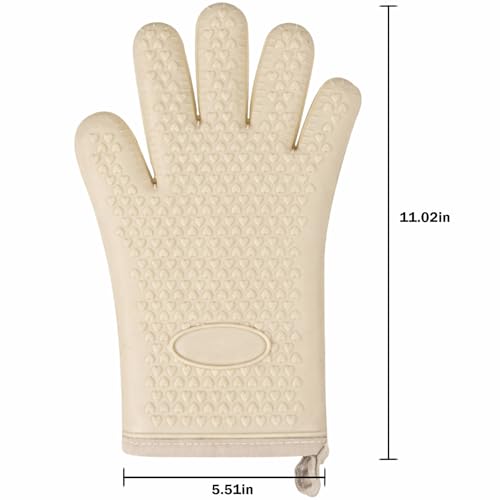 Guante de cocina de silicona impermeable, agarradera térmica y protector de manos multiusos 3
