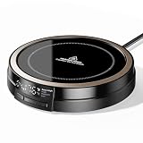 Coffee Mug Warmer for Desk, 50W Fast Heating Cup Warmer with Smart Display, 4 Temps & 12H Timer, Auto Shut Off for Tea, Milk, Hot Drinks - Classic Black