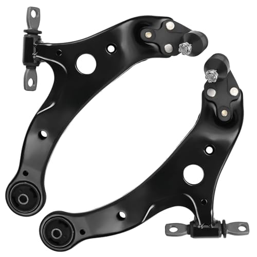 Image of Detroit Axle - 8pc Front End Suspension Kit for 2002 2003 Toyota Camry Lexus ES300, 2 Lower Control Arms w /Ball Joint 4 Inner Outer Tie Rods 2 Boots Replacement