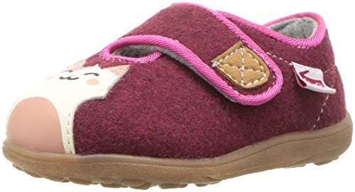 See Kai Run Cruz II - Easy-On Felted Wool Slippers for Little Kids - Berry Kitty, Toddler 8