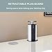 Retractable Pop-Up Power Socket 3 US Plug and 2 USB Charging Ports,Worktop Desk Pull Pop-Up Power Outlet Multi-Functional.Power Outlet for Household Kitchen Office(Silver)