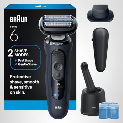 Braun Electric Shaver for Men, Series 6 6172cc, Wet & Dry Shave, Shaving Kit with SmartCare Center and Precision Trimmer