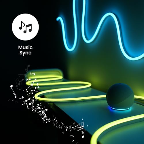 ValueLights | RGBIC Smart Rope Light, Smart WiFi App Control, Music Sync Colour Changing LED Lights Alexa and Google Compatible – 3M | Smart Lighting & Home Tech Improvements Essential - Image 5
