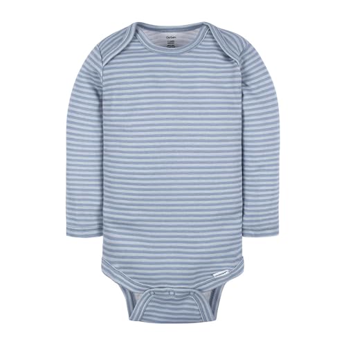 Image of Gerber Baby Bodysuits Long-Sleeve Cotton Onesies 6-Pack for Girls Newborn