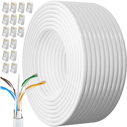 MEIPEK Ethernet Cable 80m, Cat 6 Bulk Internet Cable 80 Meters