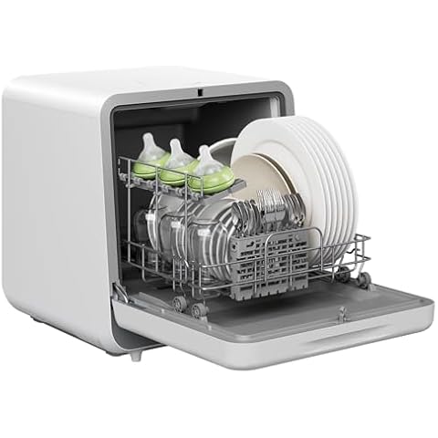 Silonn Countertop Dishwasher - Portable Dishwasher with 5L Water Tank, 6 Wash Programs, 4 Place Setting Capacity, 3 Spray Cleaning, Air Dry Function, Compact Dishwasher for Apartments & RVs Cover