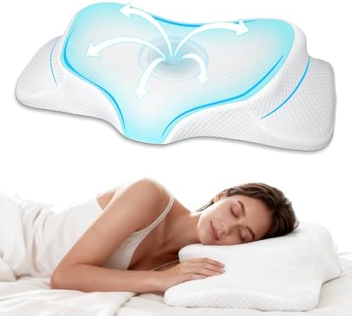 AlignCore Cervical Neck Pillow - Ergonomic Firm Memory Foam Bed P...