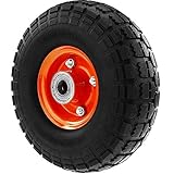 Color del producto es negro CABLEPELADO Rueda maciza de carretilla anti-pinchazos 100 Kg diametro 26 Negro