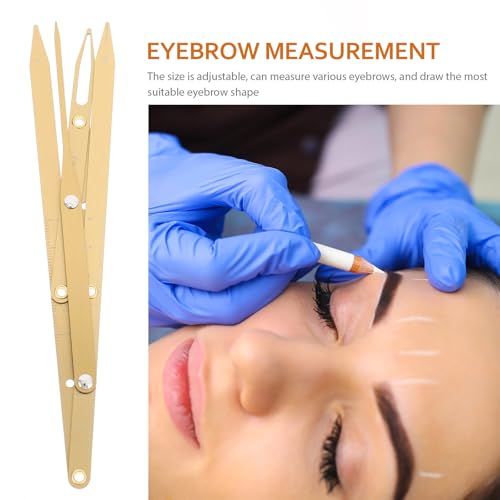Regla de acero inoxidable para cejas, herramienta de medición esencial para microblading 6