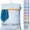 MUMI Travel Laundry Bag Moisture & Smell-Proof Clothes Bag with Folding Hanger & Outer Pouch | Large Laundry Storage Bag for Suitcase, Gym & Packing | Dirty Clothes Organizer Orange