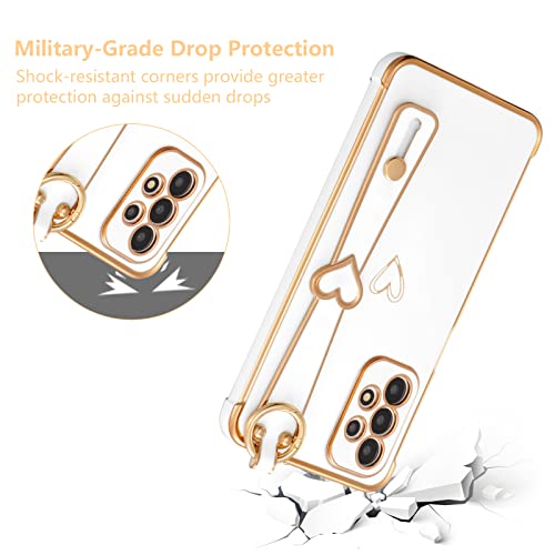 Coque Galaxy A52 antichoc silicone blanc avec support de doigt - 4