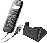 Plantronics P240 Calisto Telefon, USB für einfache Verbindung mit dem PC, Verwendung mit VoIP-Softphone und Skype-Anrufen - komplett mit Ständer (erneuert)