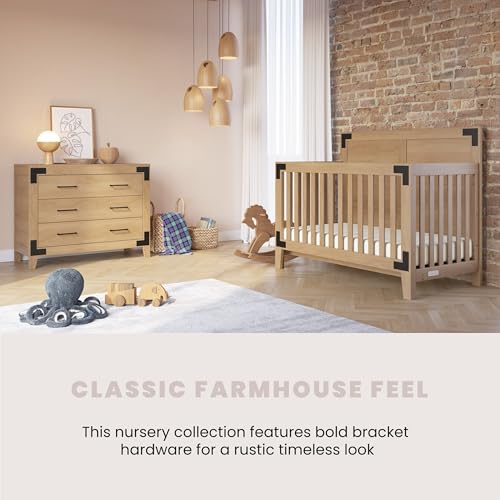 Child Craft Lucas 4-in-1 Convertible Crib, Baby Crib Converts to Day Bed, Toddler Bed and Full Size Bed, 3 Adjustable Mattress Positions, Non-Toxic, Baby Safe Finish (Nutmeg) - Thumbnail 7