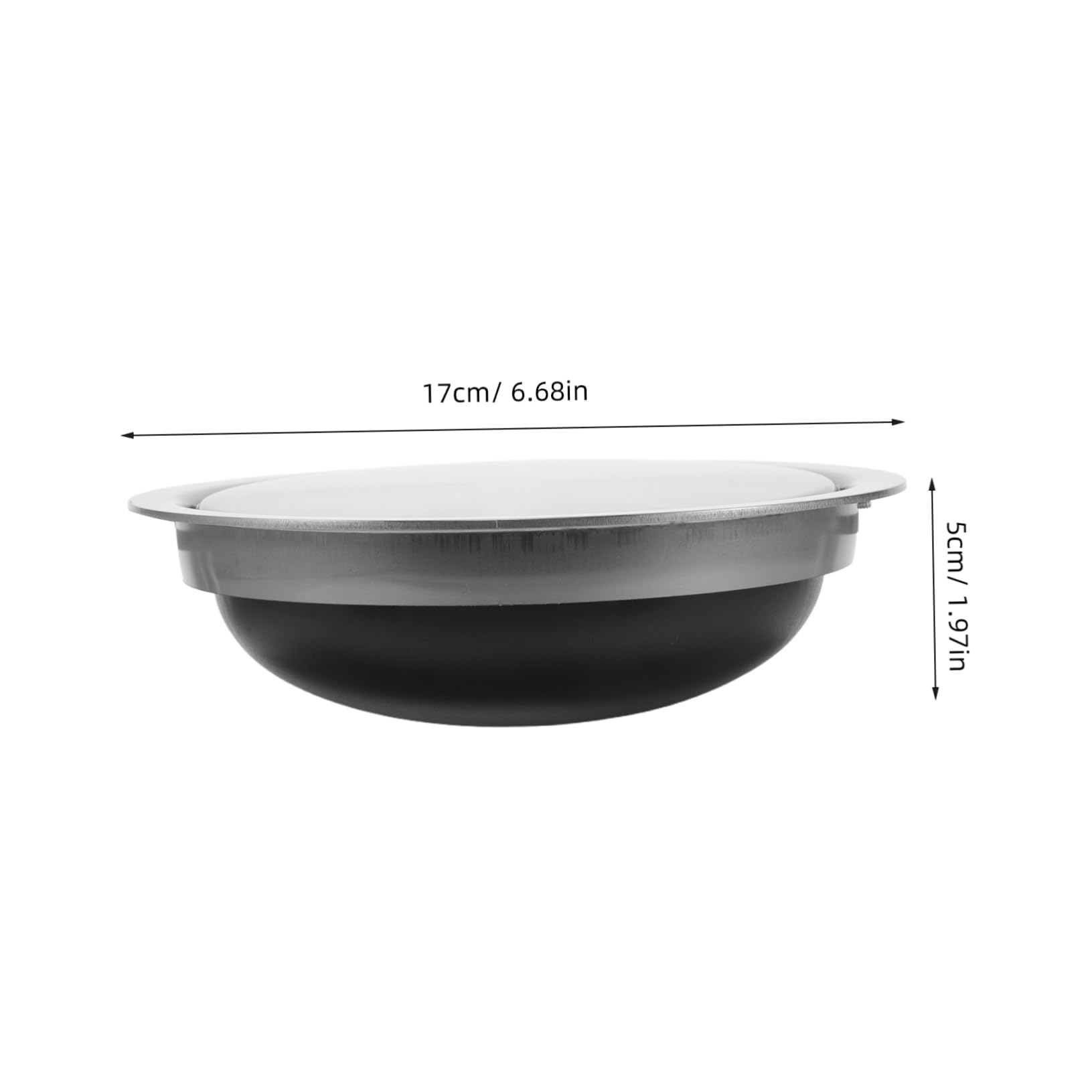 DECHOUS Countertop Waste Bin Lid Stainless Steel Round Garbage Bin Cover for Kitchen Bathroom Easy Clean Design Versatile Use for Indoor Spaces