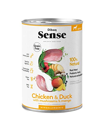 Dibaq Sense Grain Free Pollo & Pato 0,38 Kg, Blanco, Estandar, 380