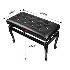 TEmkin Tabouret de Piano Tabouret de Piano réglable Banc de Piano avec Coussin de siège en Cuir Souple Banc de Clavier de Musique pour Les Professionnels, Usage Domestique, enseignement – Image 5