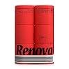 Renova Black Label badkamerweefsel rood, 3-laags, gekleurde en dubbelzijdige technologie, 6 rollen