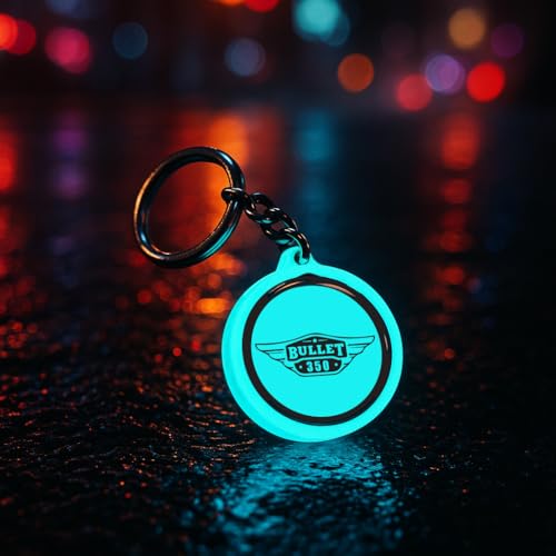 Image of Mi Glow Store Glow in Dark Keychain for Bike Men | Gift for Man | Bike Accessories | Charges in Light Glows in Dark | Key chain for Bike