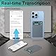 Powate KI Digitales Diktiergerät - App-Steuerung, Transkription & Zusammenfassung mit AI-Technologie, 64GB Speicher, Audio-Recorder für Vorträge, Meetings, Anrufe,Grau
