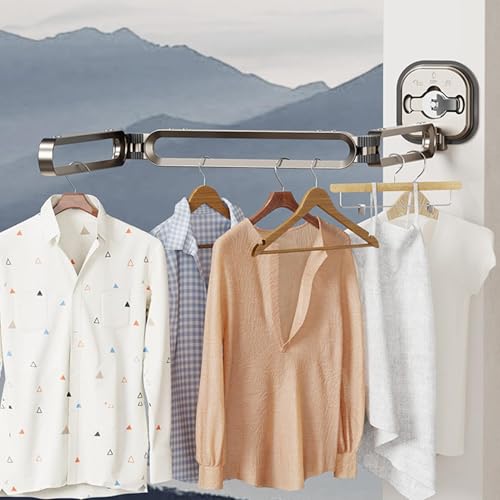 Tianeri Wall Mounted Clothes Drying Rack, 360-Degree Rotation Folding Laundry Rack, Retractable Drying Racks Wall Mounted Drying Rack For Wardrobes - Image 2