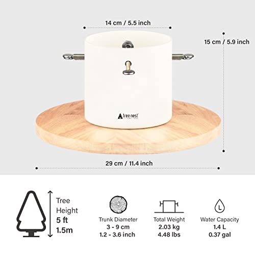 Tree Nest Christmas Tree Stand Base For 5Ft Tabletop Modern Christmas Small Tree Mini Christmas Tree Holder Xmas Tree Decoration (Moonlight,White) #TOP5