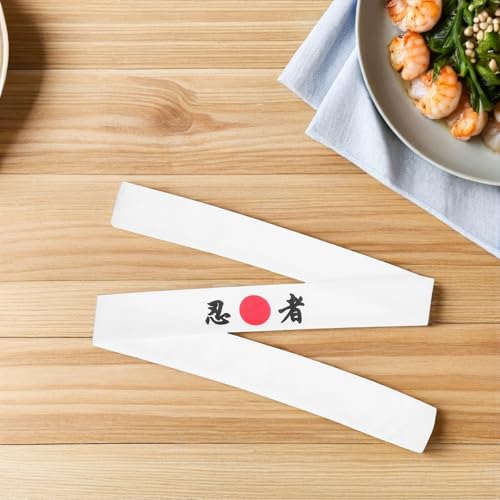 Disfraz de chef japonés con diadema de chef ninja Healeved 4