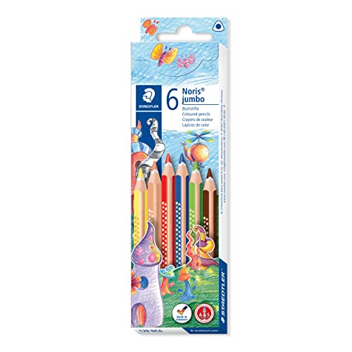 Staedtler Jumbo Fasermaler Noris – 12 Bunte Farben Mit Extra Dickem Griff Für Kinderhände