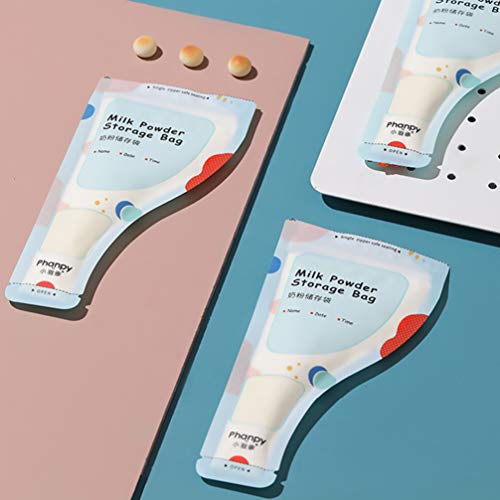 STOBOK Sacos de Leite Em PÃ³ Com 25 Unidades de FÃ³rmula Data E Hora Sacos de Armazenamento de Leite