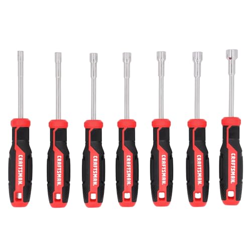 CRAFTSMAN Nut Driver Set 7 PC Dual Metric SAE, Magnetic Tips, Comfort Grip (CMHT65146)