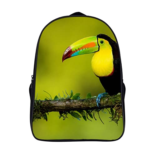 Cartable toucan 40x28x16cm pour enfant et adulte avec motif animalier 3D