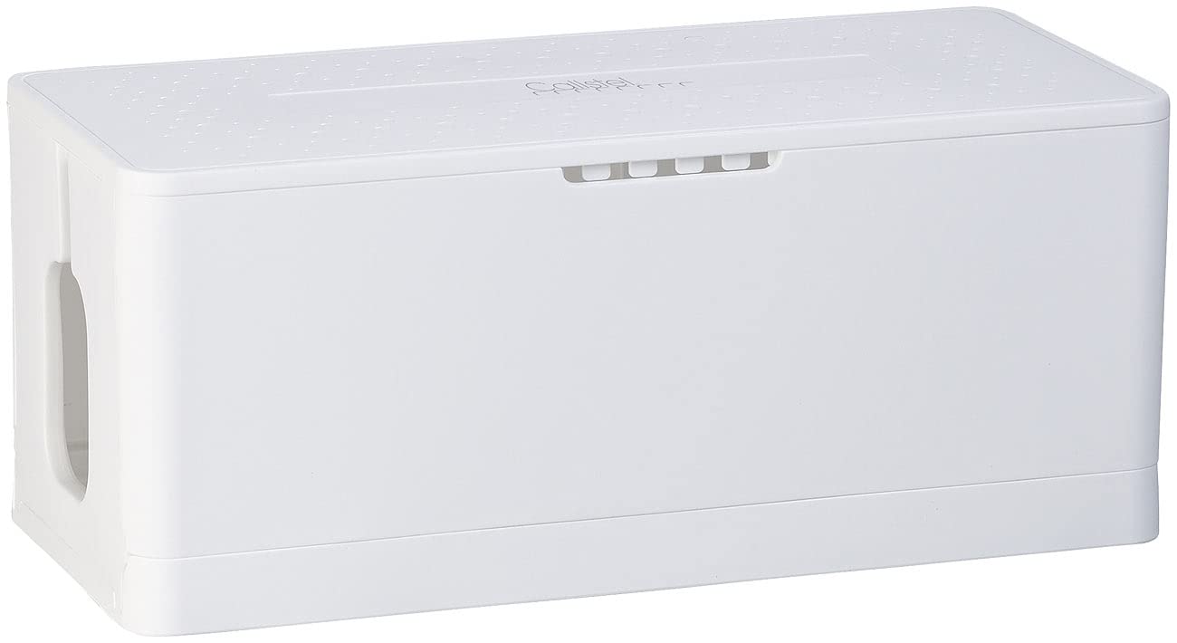 Callstel Netzkabel-Ordner: 4er-Set Kabel- & Steckdosen-Organizer, Kabelschlitze, Belüftung, weiß (Kabelordner, Schachteln zum Kabelsalat Ordnen)