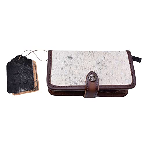 Sts Ranchwear Women's Western Leather Crossbody Wallet, Cowhide/Tornado Brown, One Size #TOP5