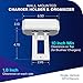 HOYT DESIGN Electric Toothbrush Holder, Wall Mount, Compatible with Oral-B, Holds 2 Chargers, Mounts on Single GFCI/Decora Outlet ONLY. (Charger/Brushes NOT Included), White, OB2C-GSSV