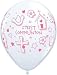 Single Source Party Supplies - 11" First Communion Girl Latex Balloons Bag of 10