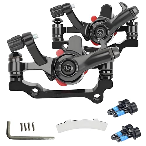 GUOFANG Bicycle Disc Mechanical Brake Calipers Universal front and rear disc brakes Wear-resistant disc brakes Suitable for most standard mountain bikes Road bikes (Black - Front Rear)