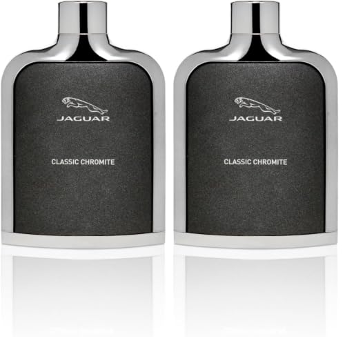 Image of Jaguar Classic Chromite Eau de Toilette for Men | Long Lasting | Fresh Oriental Woody Fragrance | Mandarin, Green Apple, Incense Wood, Patchouli, Cedarwood, Tonka Bean & Praline | Designer Men's Perfume | Bold Masculine Fragrance Gift for Him | 100ml