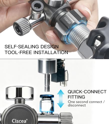 Image of Dual Outlets Aquarium CO2 Regulator for CGA320 Tank, R200-2 | Dual Needle Valves, CO2 Control