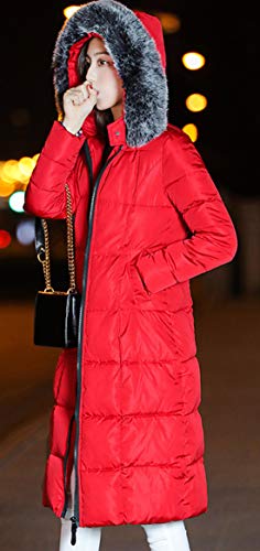 Chouyatou Casaco feminino de inverno acolchoado à prova de vento longo alternativo casaco com capuz
