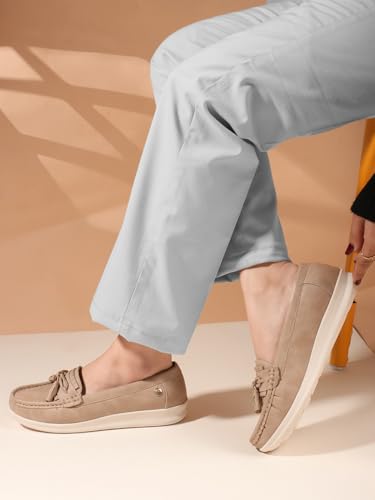 Image of Elle Women ComfortableFlats Square Toe Slip-Onfashion Shoes for Daily use, Office use, Casual use