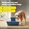 PetSafe Drinkwell Pagoda Pet Fountain 70 oz/ 2L Capacity,Elevated Indoor Ceramic Cat Water Fountain, 2 Levels of Free-Falling Stream, Included Carbon & Foam Filter Provide Fresh Water with Every Sip