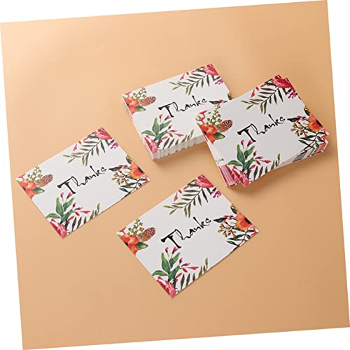 Tofficu 50 peças cartão de desejo cartão de flores de massagem cartões de agradecimento cartões de f