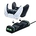 Produktbild Mcbazel Dual-USB-Ladestation für NS Switch Pro/ PS5/ Xbox Elite 2 / Xbox Serie S/Serie X /Google Controller mit LED-Licht-Anzeigen.