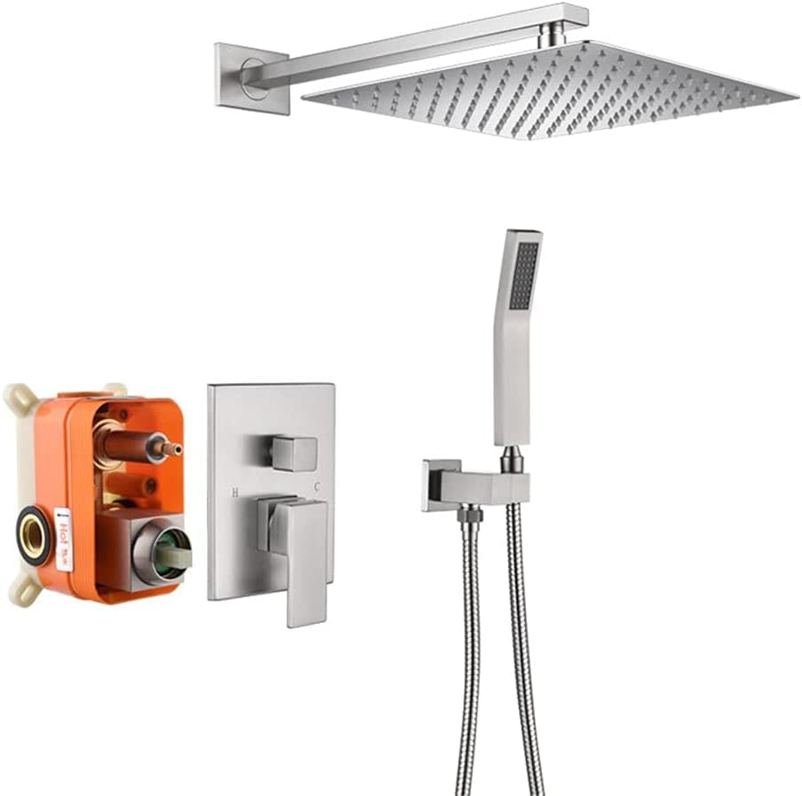 Système de douche mural colonne de douche de pluie moderne avec mitigeur complet